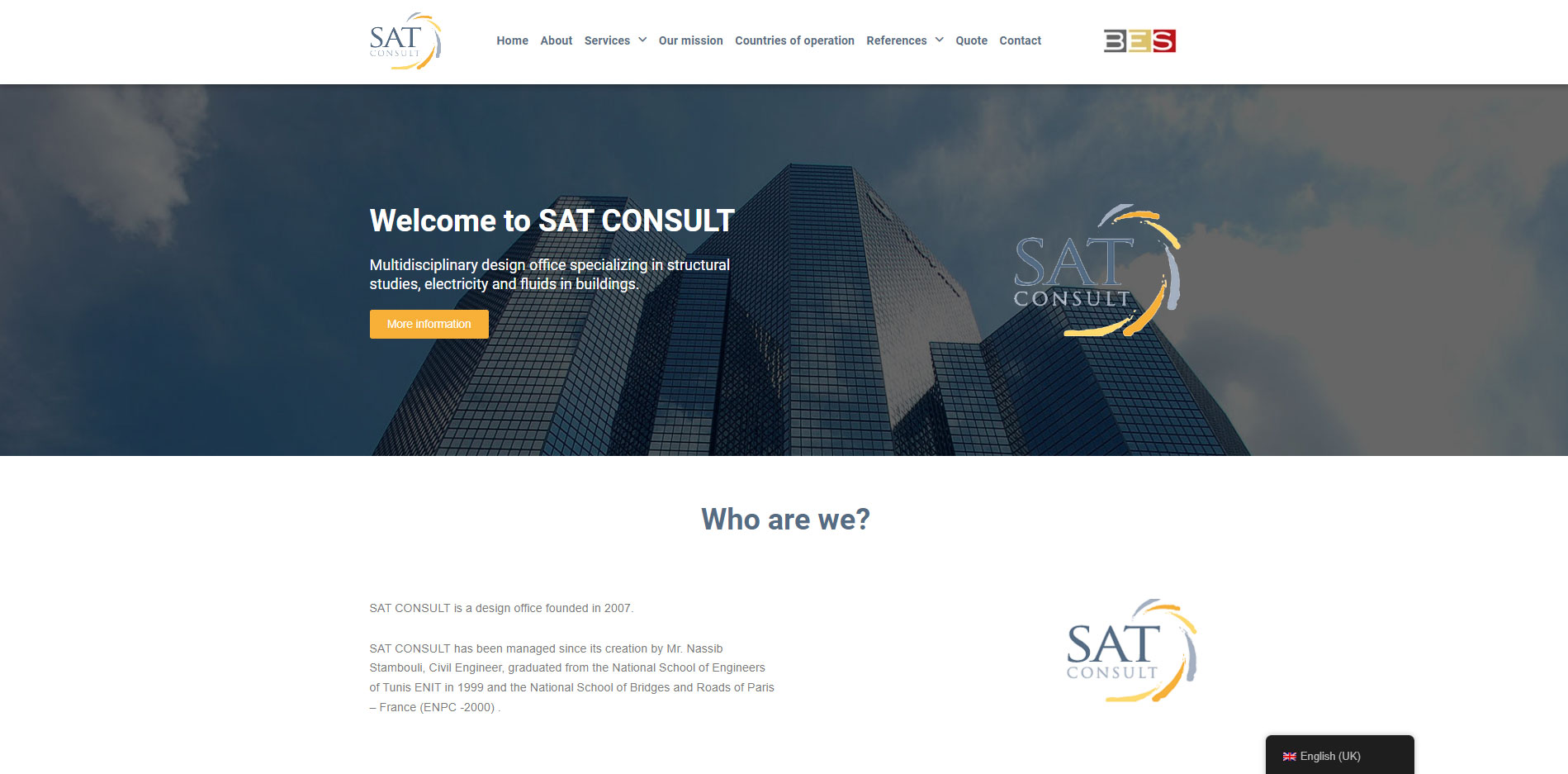 Screenshot of SAT CONSULT
